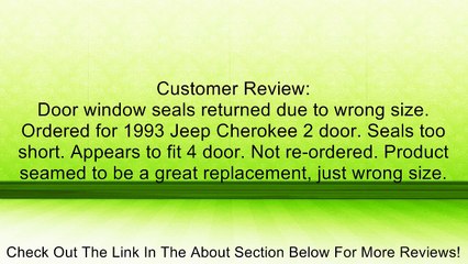 Omix-Ada 12303.72 Weather-Strip Review