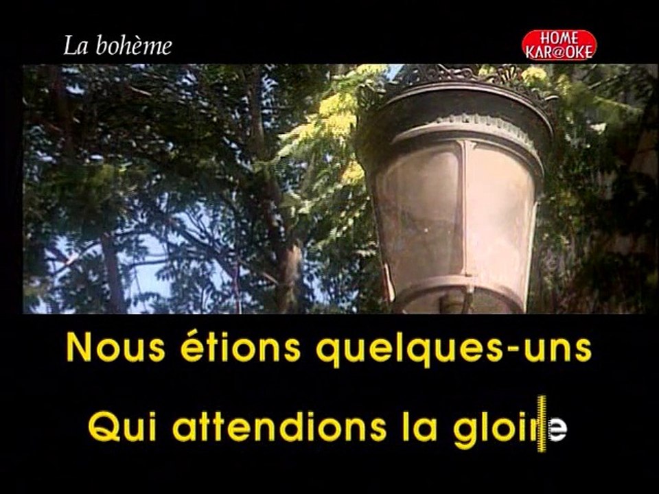 KARAOKE CHARLES AZNAVOUR - La bohème