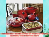 Le Creuset 10 Piece Cherry Enameled Cast Iron Cookware Set