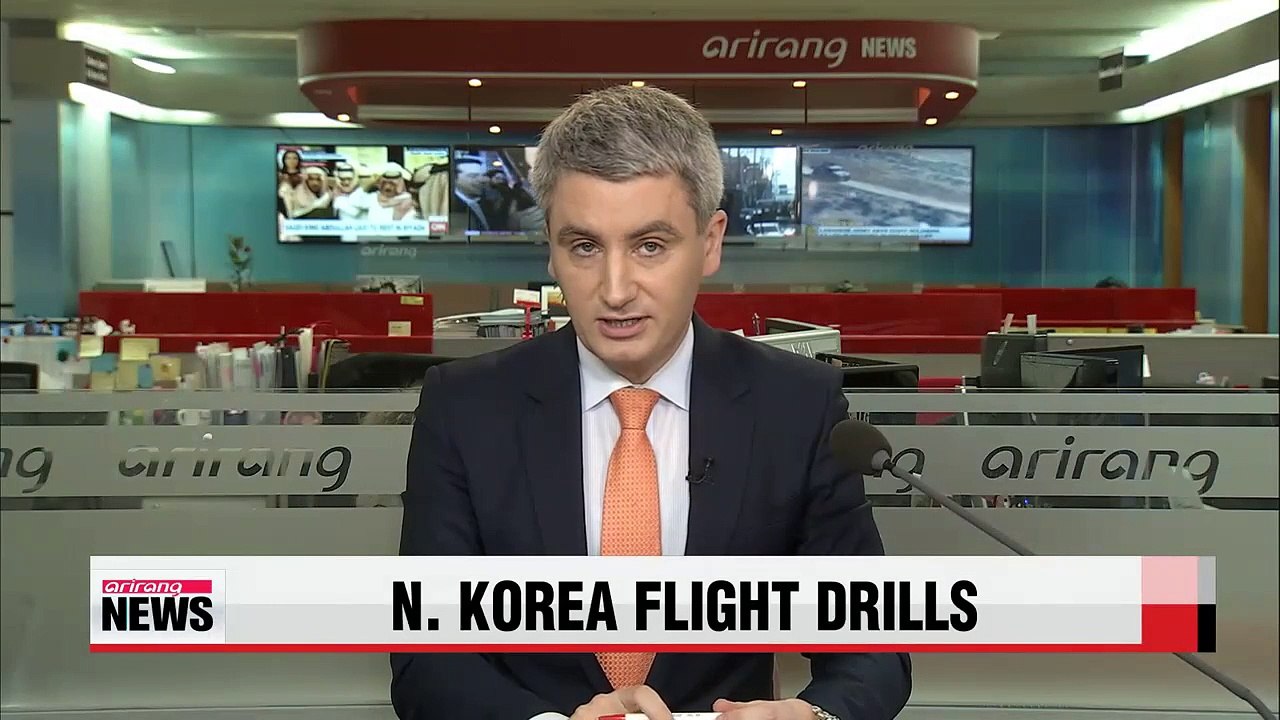 N. Korean leader observes flight drill amid frustration over leaflets