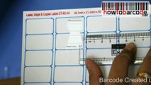 Change settings to print barcode labels