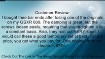 Suzuki Heavy Weighted Bar Ends - Black - GSXR Hayabusa Katana Bandit SV GSX R Barends Review