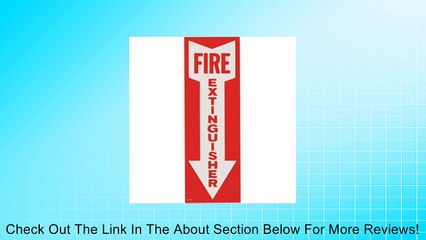 Sign, "Fire Extinguisher" w/ Arrow, Self Adhesive Vinyl, 4"x12" Review