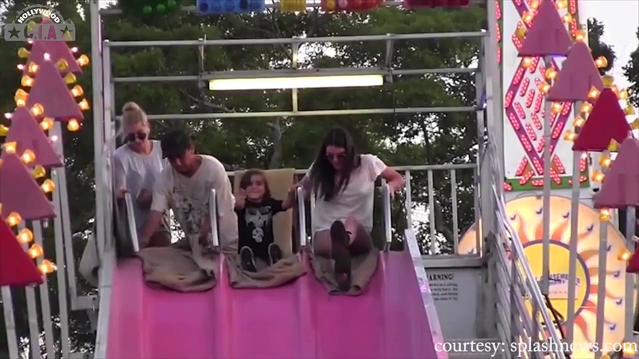 Kendall Jenner & Hailey Baldwin Go Down The Slide at A Carnival - FlashbackFriday