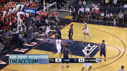 Georgia Tech vs Virginia 2014-15 ACC Men's Basketball Highlights.