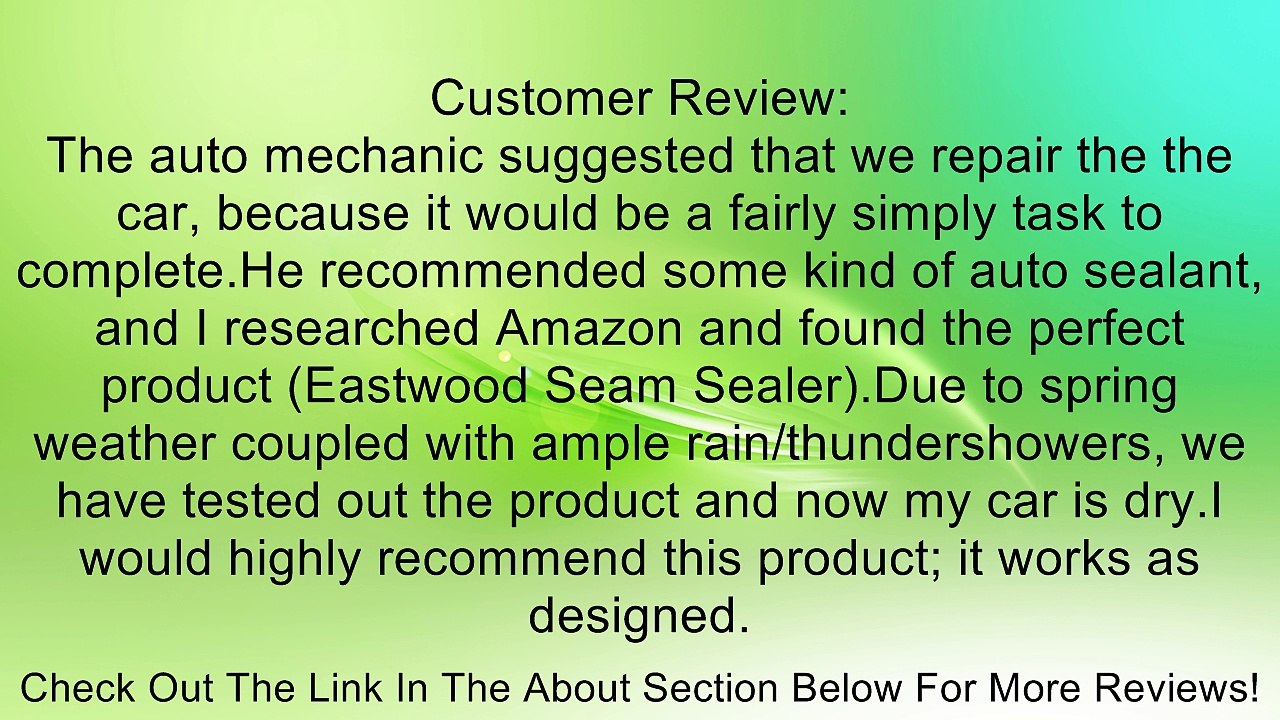 Eastwood Seam Sealer Cartridge Black Review