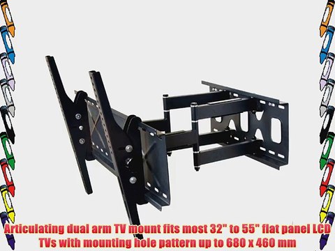 VideoSecu Articulating Swivel Tilt Dual Arm TV Wall Mount for LG 42LD450 42LE5400 47LD450 47LE5400