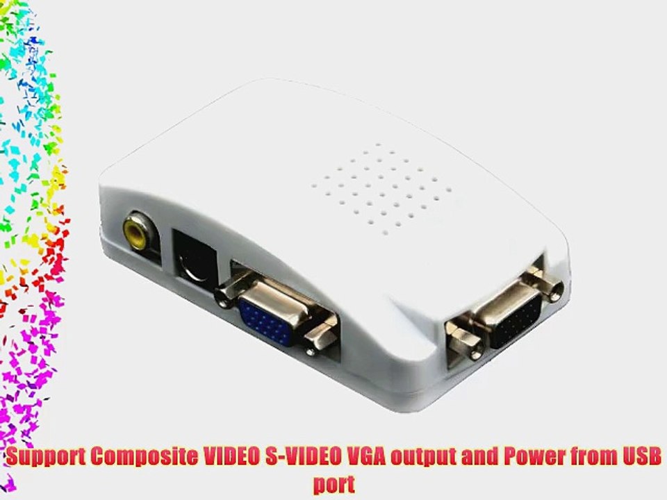 Mygica VGA Laptop Mac Computer to TV Presentation Converter Converts VGA to Video RCA Composite