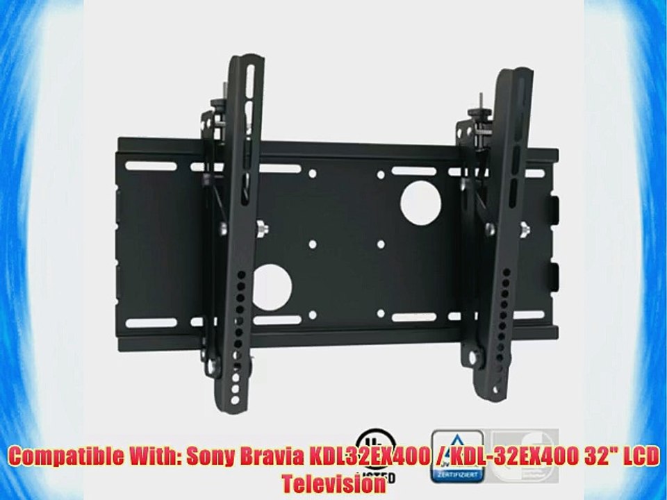 Black Adjustable Tilt/Tilting Wall Mount Bracket for Sony Bravia KDL32EX400 / KDL-32EX400 32