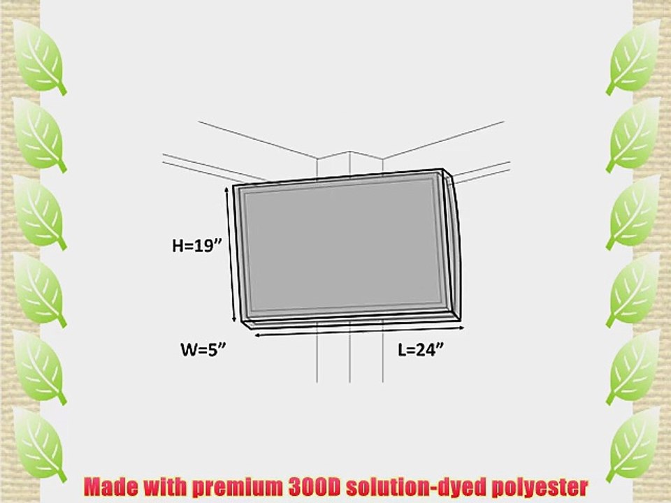 22 Inch Outdoor TV Cover (Front Half Cover) - 13 sizes available