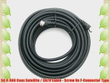 50 ft RG6 Coax Satellite / CATV Cable - Screw On F-Connector Type