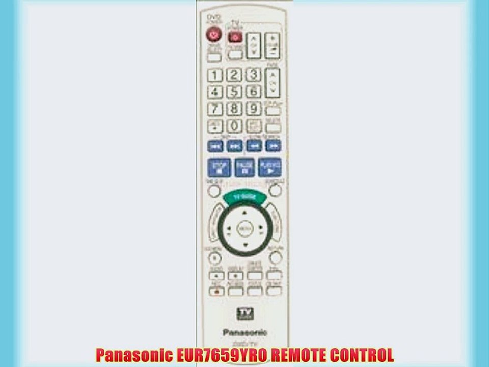 Panasonic EUR7659YR0 REMOTE CONTROL