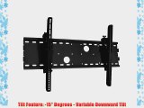 Black Tilting Wall Mount Bracket for Hitachi 42HDT20 Plasma 42 inch HDTV TV