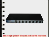 VSCom USB 16 Port Serial Adapter (RS232) [Black]