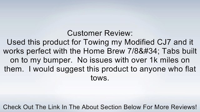 Tow Bar D-Ring Adapter Brackets 7/8 Pin (Pair) 1976-2011 Jeep (See More Info) # 867 Review