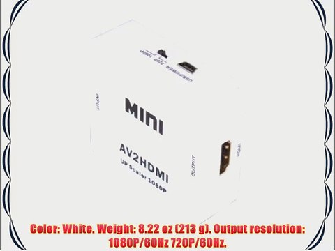 VicTsing Mini Composite RCA CVBS AV to HDMI Video Converter Adapter For VCR DVD 720P 1080P