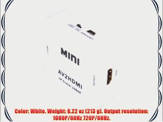 VicTsing Mini Composite RCA CVBS AV to HDMI Video Converter Adapter For VCR DVD 720P 1080P