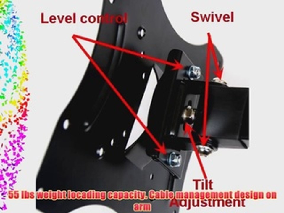 VideoSecu LCD Monitor Plasma TV Flat Panel Tilt Swivel Articulating Wall Mount for LG 22LU55