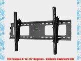 Black Adjustable Tilt/Tilting Wall Mount Bracket for Panasonic TC-60PU54 60 inch Plasma HDTV