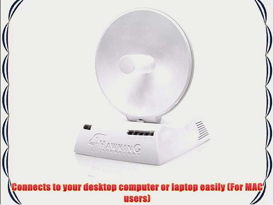 Hawking HWU8DDA HiGain Wireless G Directional Dish USB NIC Antenna (for MAC)
