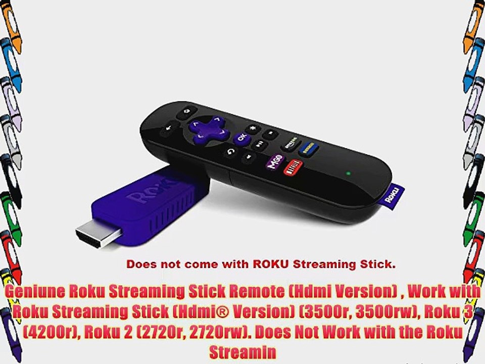 Geniune Roku Streaming Stick Remote (Hdmi Version)  Work with Roku Streaming Stick (Hdmi? Version)