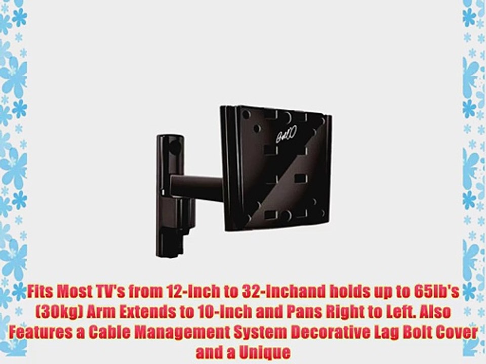 Bell'O 7460B 10-Inch Extending Tilt/Pan Articulating Arm Wall Mount System for a 12-Inch to