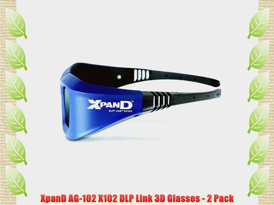 XpanD AG-102 X102 DLP Link 3D Glasses - 2 Pack