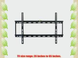 Low Profile Wall Mount Bracket for a LCD LED or Plasma TV Between 26 and 65 inches Steel (Black)