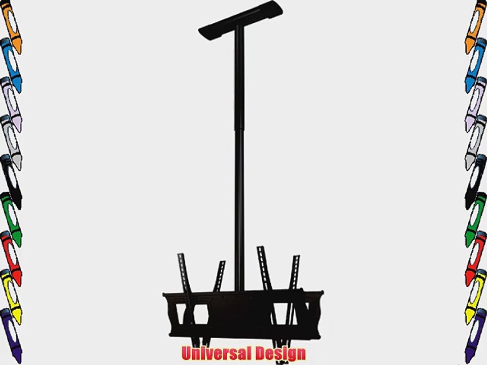 Complete Installation Kit Dual Tilt Universal Ceiling Mount for 37 - 63 Screens