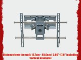Arrowmounts AM-P17S Articulating Wall Mount for 37 to 60 Inch Flat Panel TVs Silver