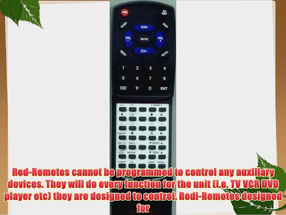 NAKAMICHI Replacement Remote Control for RE3 RECEIVER 3 HA06497 RE3RC