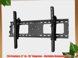 Black Adjustable Tilt/Tilting Wall Mount Bracket for Sansui SLED3900 39 inch LED-LCD HDTV TV/Television