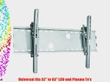 Silver Tilting Wall Mount Bracket for Sharp LC-46D64U LCD 46 inch HDTV TV