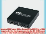 Panlong PL-SH2H PAL/ NTSC SCART to HDMI Video Converter Box 1080P Upscaler with 3.5mm and Coaxial