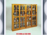 Sliding Door Inlaid Glass Mission Style Multimedia Cabinet (MS-1400 Series) Oak