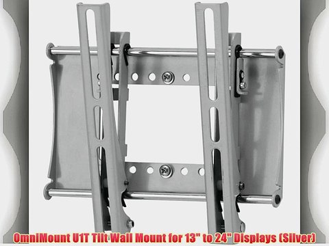 OmniMount U1T Tilt Wall Mount for 13 to 24 Displays (Silver)