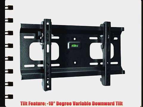 Ultra-Slim Black Adjustable Tilt/Tilting Wall Mount Bracket for Toshiba 26LV610U 26 inch LCD