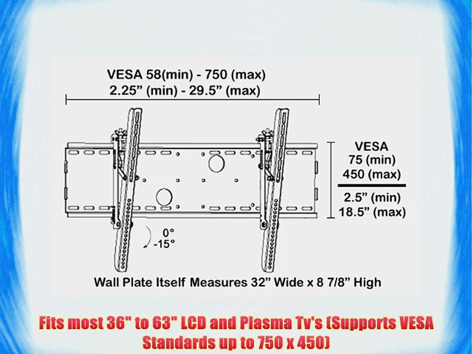 Black Tilt/Tilting Wall Mount Bracket for Westinghouse LTV-40W1 / LTV40W1 LCD HDTV TV/Television