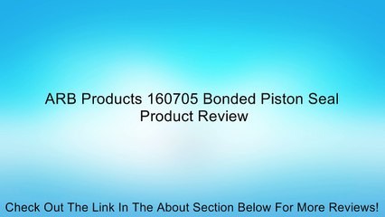 ARB Products 160705 Bonded Piston Seal Review