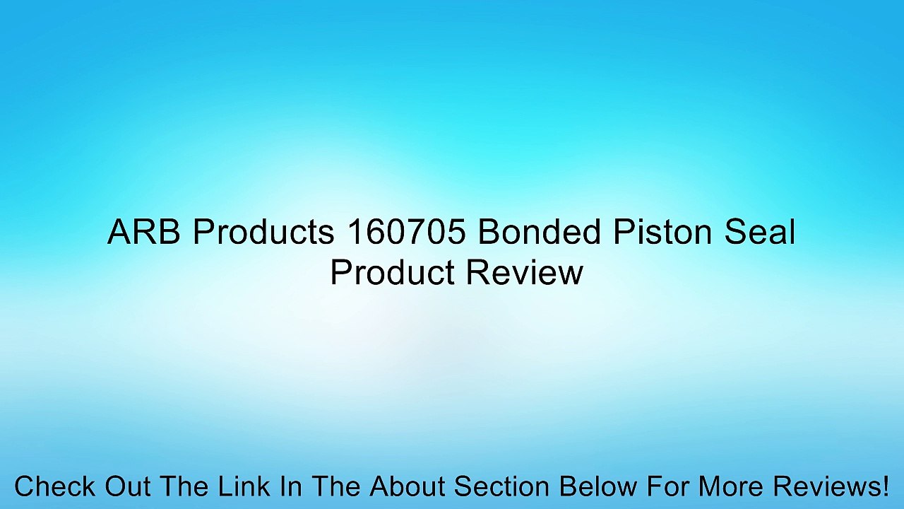 ARB Products 160705 Bonded Piston Seal Review