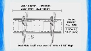 Black Adjustable Tilt/Tilting Wall Mount Bracket for LG 42LV3500 42 inch LED HDTV TV/Television