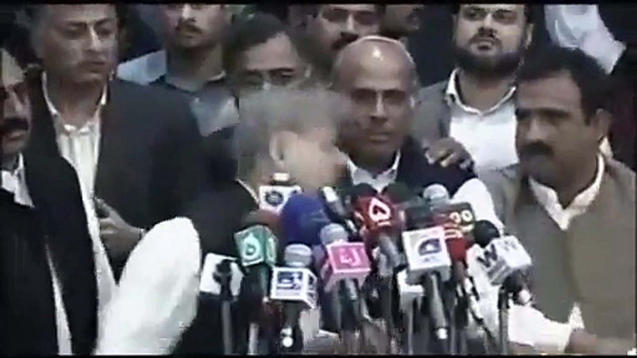 Shahbaz Sharif emotional breaks mic, almost knocks down dais