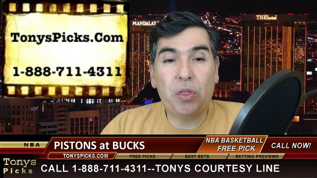 Milwaukee Bucks vs. Detroit Pistons Free Pick Prediction NBA Pro Basketball Odds Preview 1-24-2015