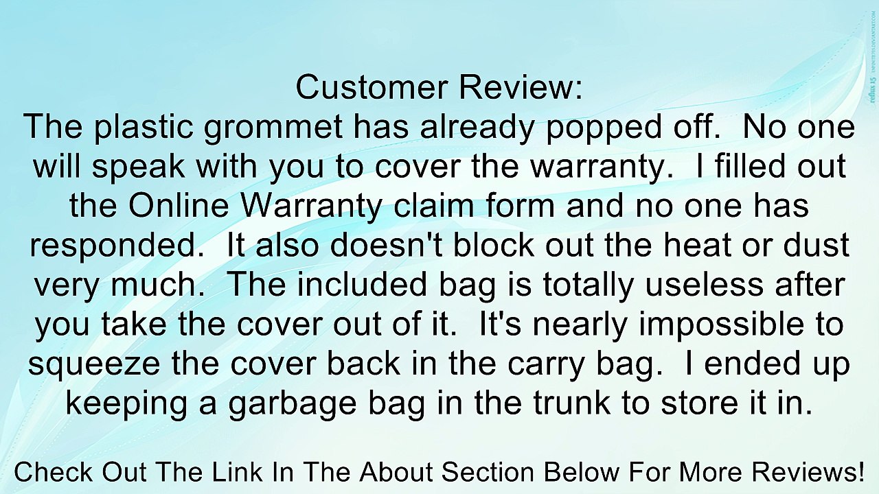 Classic Accessories 10-011-241001-00 OverDrive PolyPro I Compact Sedan Car Cover Review