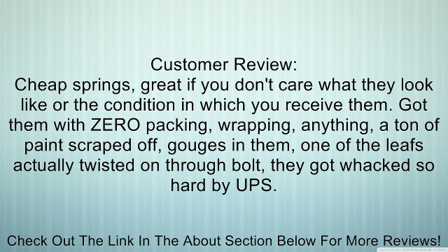 Explorer Pro Comp 23311 Rear Leaf Spring for Ford Review
