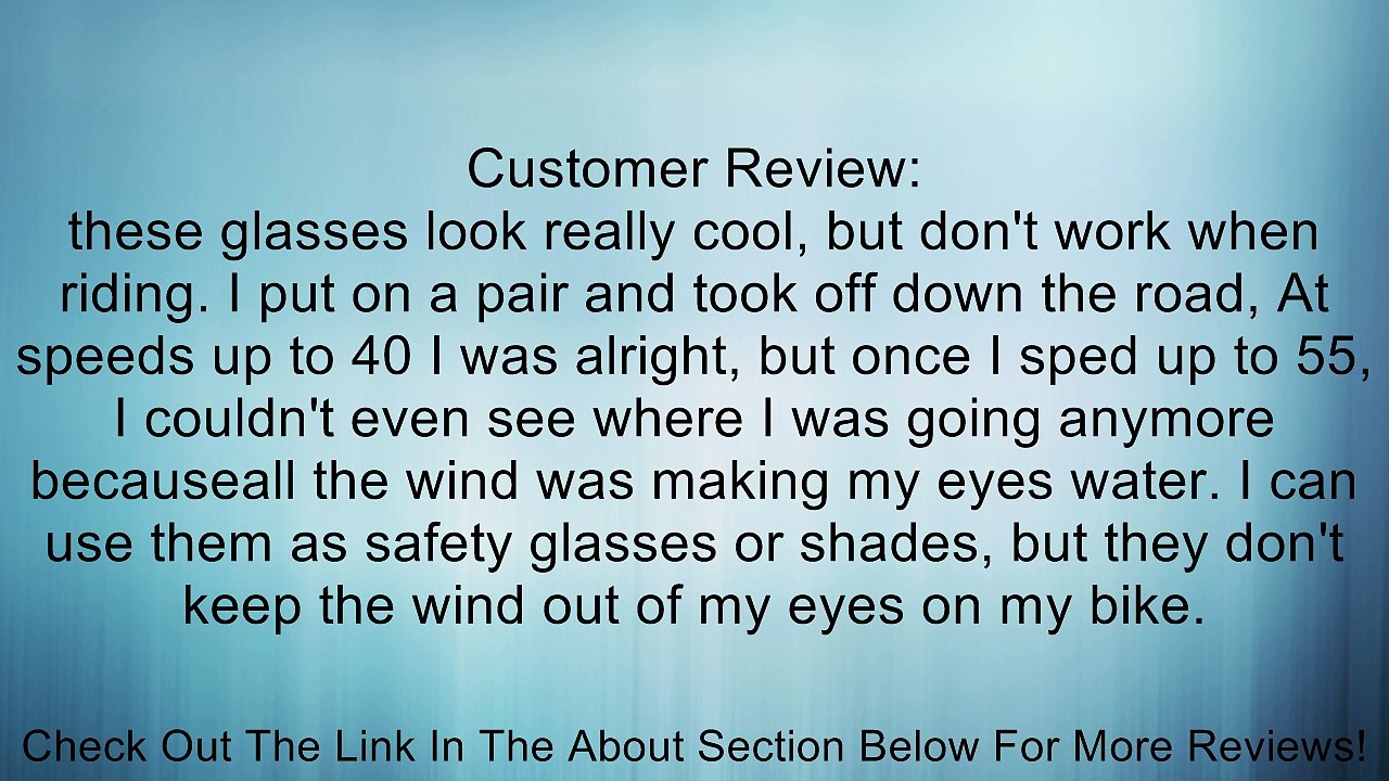 3 Pairs Kickback Foam Padded Motorcycle Sunglasses Review