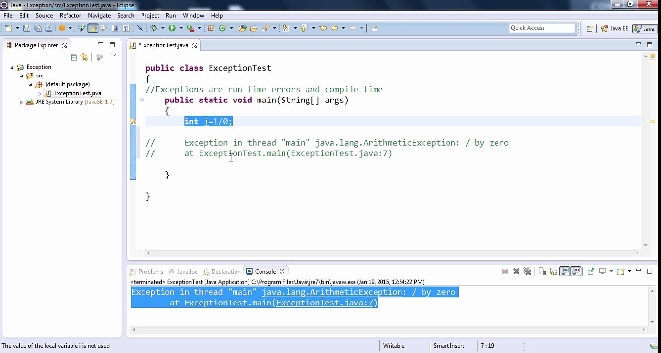Java Exception Handling Tutorial Part 1 - What is Exception Handling in Java?