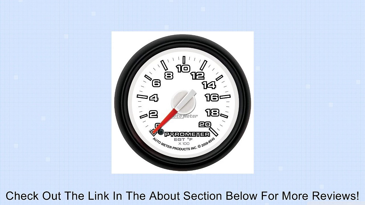 Auto Meter 8545 2-1/16" 0-2000 Degree Fahrenheit Pyrometer Kit Gauge for Dodge Review