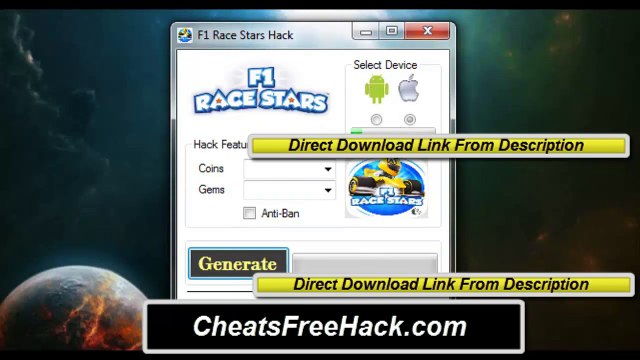 F1 Race Stars Hack Coins Gems Hack Tool Free Download 2015