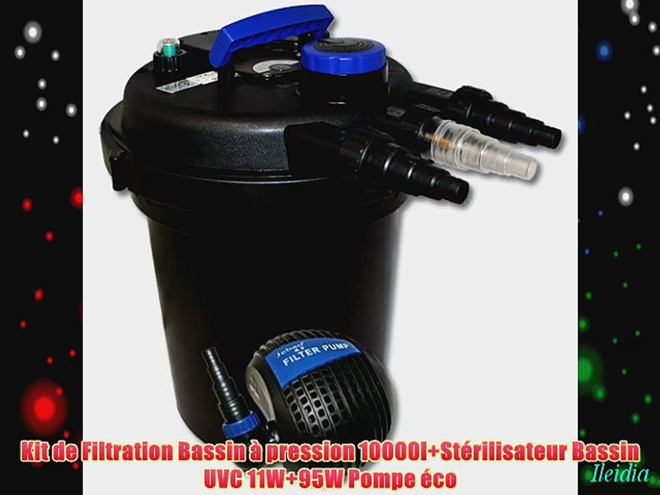 Kit de Filtration Bassin ? pression 10000l St?rilisateur Bassin UVC 11W 95W Pompe ?co